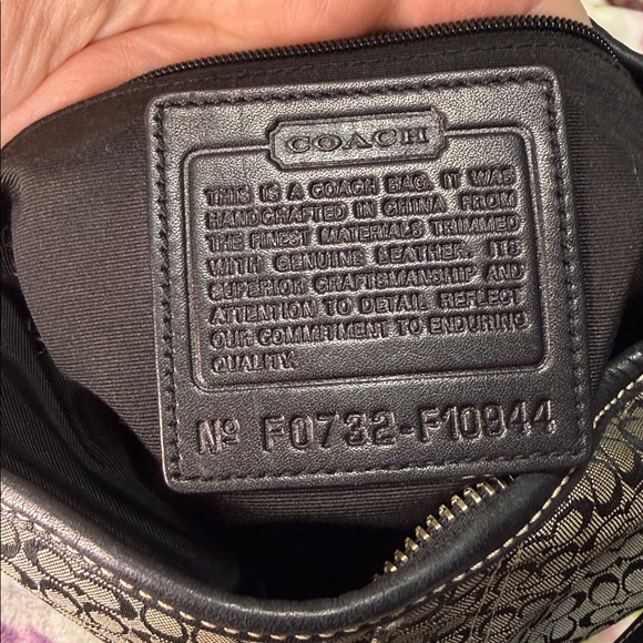 Coach Black Patterned Shoulder Crossbody Bag W/ Adjustable Strap - Picture 12 of 17